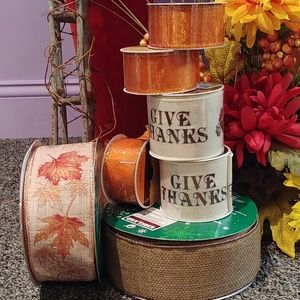 A LOT of 6 Thanksgiving ribbons